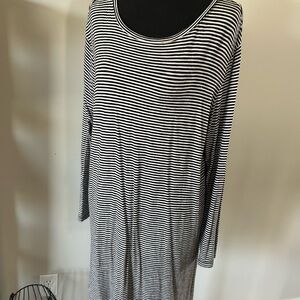 Old Navy Luxe Black and White Striped Top